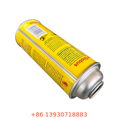 CMYK প্রিন্টিং রিফিল ছোট বুটেন গ্যাস ক্যানিস্টার 220g ভালভ সহ