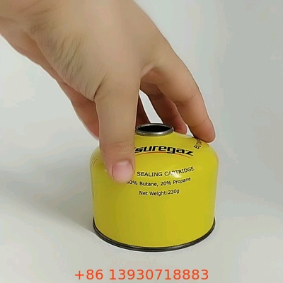 ক্যাম্পিং এবং আউটডোর রান্নার জন্য উচ্চ-কার্যকারিতা প্রোপেন-বুটান গ্যাস ক্যানিস্টার ₹ 230g ক্ষমতা