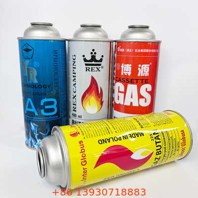 CMYK প্রিন্টিং মেটাল বিউটেন গ্যাস ক্যানিস্টার 1.4 MPa বার্স্ট প্রেসার