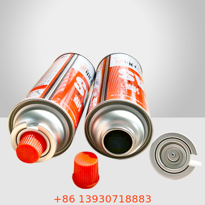 Dia 65mm ক্যাম্পিং বিউটেন গ্যাস ক্যানিস্টার 400ml বিউটেন স্টোভ ক্যানিস্টার