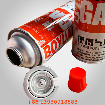 Dia 65mm ক্যাম্পিং বিউটেন গ্যাস ক্যানিস্টার 400ml বিউটেন স্টোভ ক্যানিস্টার
