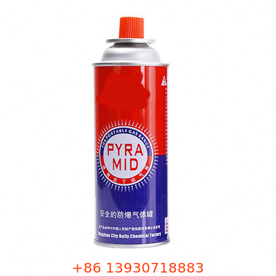 লণ্ঠন ক্যাসেট চুলার জন্য কাস্টমাইজড 220g রিফিলযোগ্য বিউটেন গ্যাস স্টোভ ক্যানিস্টার