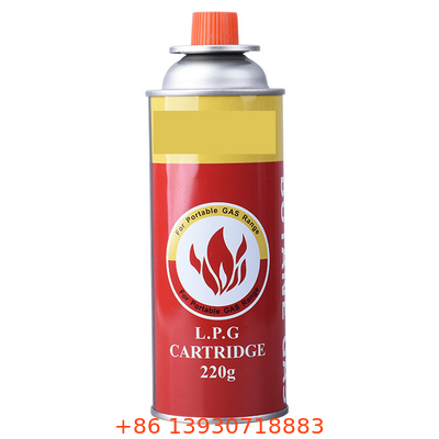 লণ্ঠন ক্যাসেট চুলার জন্য কাস্টমাইজড 220g রিফিলযোগ্য বিউটেন গ্যাস স্টোভ ক্যানিস্টার