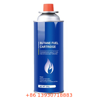 ক্যাম্পিং স্টোভ এবং শিখা টর্চের জন্য 400ml পোর্টেবল বিউটেন গ্যাস কার্টিজ