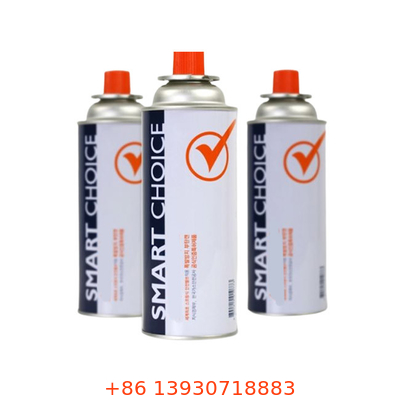 ক্যাম্পিং স্টোভ 400ml ক্ষমতার জন্য CMYK প্রিন্টিং রিফিলযোগ্য বিউটেন গ্যাস ক্যানিস্টার