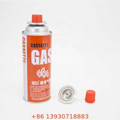 ক্যাম্পিং স্টোভ 400ml ক্ষমতার জন্য CMYK প্রিন্টিং রিফিলযোগ্য বিউটেন গ্যাস ক্যানিস্টার