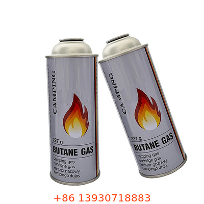 নিরাপদে বিউটেন ফুয়েল গ্যাসোন ক্যানিস্টার 227g রিফিলযোগ্য গ্যাস বিউটেন ক্যান