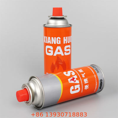 রিফিলযোগ্য ক্যাম্পিং Bbq গ্যাস বোতল 400ml ক্ষমতা 65mm ব্যাস 220g ওজন