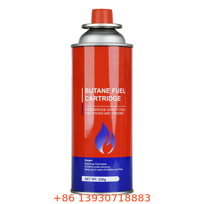 বহিরঙ্গন কার্যক্রম 227g পোর্টেবল বিউটেন গ্যাস সিলিন্ডার টিনপ্লেট উপাদান