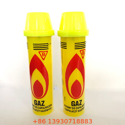 নিষ্পত্তিযোগ্য 80ml সিগারেট লাইটার গ্যাস রিফিল ব্লো টর্চ বিউটেন রিফিল