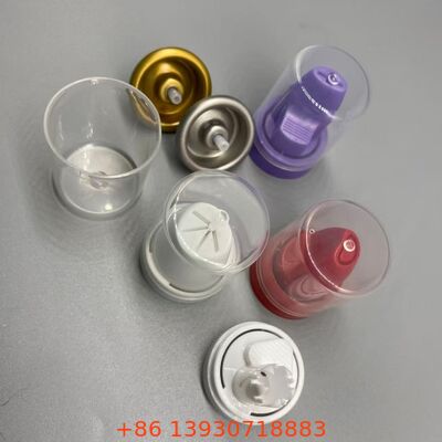 অ্যালুমিনিয়াম নির্মাণ ক্ষয় প্রতিরোধী এয়ারোসোল স্প্রে ভালভ চুল Mousse জন্য 360 ডিগ্রী কার্যকারিতা সঙ্গে