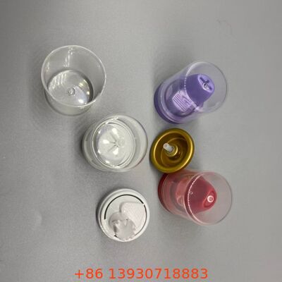 অ্যালুমিনিয়াম নির্মাণ ক্ষয় প্রতিরোধী এয়ারোসোল স্প্রে ভালভ চুল Mousse জন্য 360 ডিগ্রী কার্যকারিতা সঙ্গে