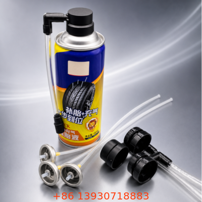 অ্যারোসোল টায়ার inflators জন্য টিনপ্লেট নির্মাণ এবং দ্রুত সংযোগ সংযোজক সঙ্গে এক ইঞ্চি টায়ার সিল্যান্ট ভালভ