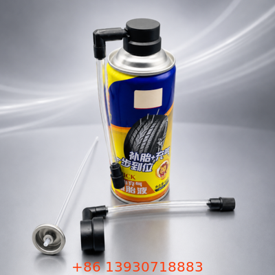 অ্যারোসোল টায়ার inflators জন্য টিনপ্লেট নির্মাণ এবং দ্রুত সংযোগ সংযোজক সঙ্গে এক ইঞ্চি টায়ার সিল্যান্ট ভালভ