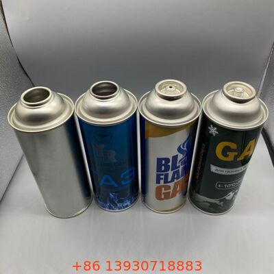 ক্যাসেট গ্যাস উচ্চ চাপ 18-21 বার এয়ারোসোল খালি টিনপ্লেট ক্যান 65mm 57mm